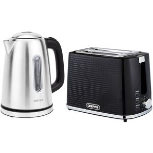Geepas 1.7L Illuminating Electric Kettle & 2 Slice Bread Toaster Combo Set in Black Black Geepas 1.7L Illuminating Electric Kettle & 2 Slice Bread Toaster Combo Set in Black Black