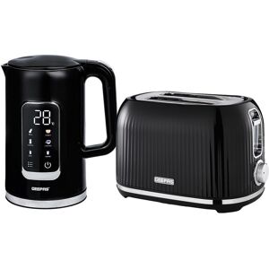 Geepas 1.7L Digital Electric Kettle & 2 Slice Bread Toaster Combo Set in Black Black Geepas 1.7L Digital Electric Kettle & 2 Slice Bread Toaster Combo Set in Black Black
