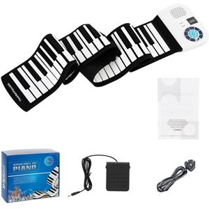 Gymax Portable 88-Key Roll Up Piano Digital Piano Keyboard Rechargeable in Black Black Gymax Portable 88-Key Roll Up Piano Digital Piano Keyboard Rechargeable in Black Black