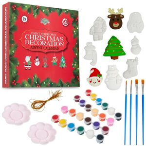 kreativekraft Men's Paint Your Own 24 Piece Ornament Advent Calendar Multicolor kreativekraft Men's Paint Your Own 24 Piece Ornament Advent Calendar Multicolor