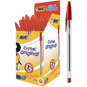 Bic CRISTAL MEDIUM BALL POINT PEN RED - BOX OF 50 Red Bic CRISTAL MEDIUM BALL POINT PEN RED - BOX OF 50 Red