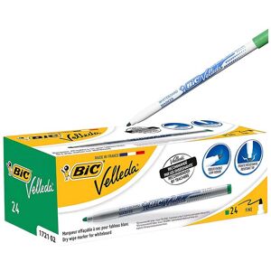 Bic Velleda 1721 Dry-Wipe Whiteboard Markers Green - Pack of 24 Green Bic Velleda 1721 Dry-Wipe Whiteboard Markers Green - Pack of 24 Green