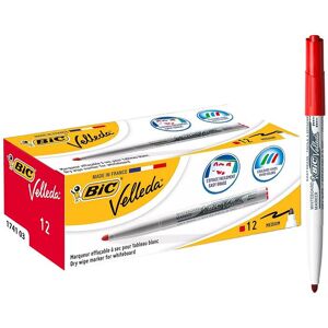 Bic Velleda 1741 Whiteboard Drywipe Markers Red - Box of 12 Red Bic Velleda 1741 Whiteboard Drywipe Markers Red - Box of 12 Red