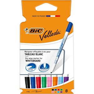 Bic Velleda 1721 Fine Packs of 8 Assorted Colours Multicolor Bic Velleda 1721 Fine Packs of 8 Assorted Colours Multicolor