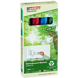 Edding 4-29-4 Pack of 4 Assorted Chisel Tip Markers Multicolor Edding 4-29-4 Pack of 4 Assorted Chisel Tip Markers Multicolor