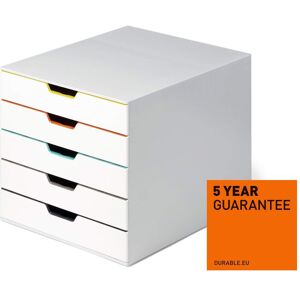 Durable Varicolor Mix Desktop Organiser 5 Drawer Colour Coded Storage - A4+ Size: Small Multicolor S Durable Varicolor Mix Desktop Organiser 5 Drawer Colour Coded Storage - A4+ Size: Small Multicolor S