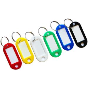 mysmartbuy 100 x Key Tags with Sliding Cover & Writeable Label Multicolor mysmartbuy 100 x Key Tags with Sliding Cover & Writeable Label Multicolor