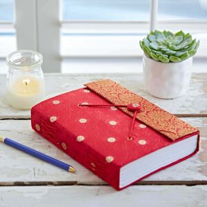 Paper High Large Sari Fabric Journal in Red Red Paper High Large Sari Fabric Journal in Red Red