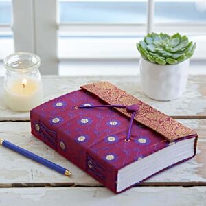 Paper High Large Sari Fabric Journal in Purple Purple Paper High Large Sari Fabric Journal in Purple Purple