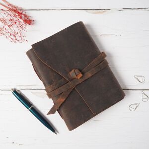 Paper High Buffalo Leather Wraparound Journal in Brown Brown Paper High Buffalo Leather Wraparound Journal in Brown Brown