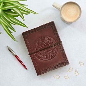 Paper High Celtic Star Leather Journal in Brown Brown Paper High Celtic Star Leather Journal in Brown Brown
