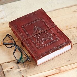 Paper High Ganesh Leather Journal in Brown Brown Paper High Ganesh Leather Journal in Brown Brown