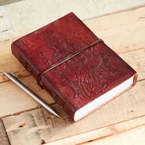Paper High Large Ganesh Leather Journal in Brown Brown Paper High Large Ganesh Leather Journal in Brown Brown