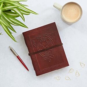 Paper High Celtic Serpent Leather Journal in Brown Brown Paper High Celtic Serpent Leather Journal in Brown Brown