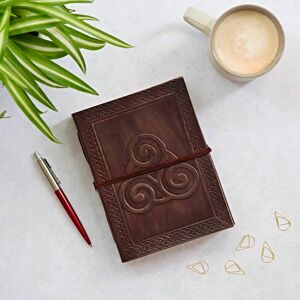 Paper High Celtic Triskelion Symbol Leather Journal in Brown Brown Paper High Celtic Triskelion Symbol Leather Journal in Brown Brown