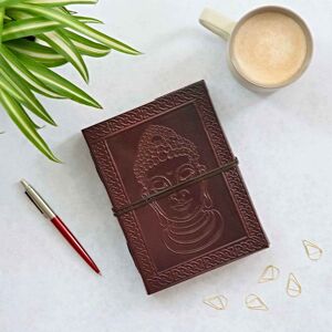 Paper High Buddha Leather Journal in Brown Brown Paper High Buddha Leather Journal in Brown Brown
