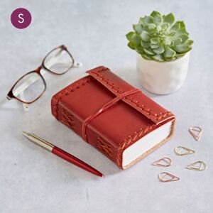 Paper High Stitched Distressed Leather Journal in Brown Size: Medium Brown M Paper High Stitched Distressed Leather Journal in Brown Size: Medium Brown M