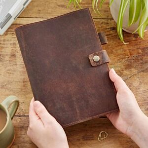 Paper High Buffalo Leather Refillable Journal - Lined Paper in Brown Brown Paper High Buffalo Leather Refillable Journal - Lined Paper in Brown Brown