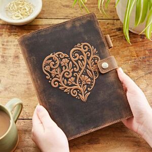 Paper High Heart Buffalo Leather Refillable Journal - Lined Paper in Brown Brown Paper High Heart Buffalo Leather Refillable Journal - Lined Paper in Brown Brown