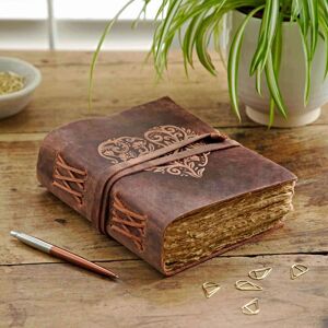 Paper High Heart Buffalo Leather Wraparound Journal in Brown Brown Paper High Heart Buffalo Leather Wraparound Journal in Brown Brown