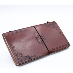 KDMD Handmade Leather Journal - My Bucket List Book - Brown (80 pages) Brown KDMD Handmade Leather Journal - My Bucket List Book - Brown (80 pages) Brown