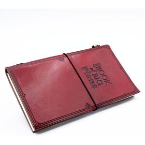 KDMD Handmade Leather Journal - Little Book of Big Plans - Red (80 pages) in Maroon Maroon KDMD Handmade Leather Journal - Little Book of Big Plans - Red (80 pages) in Maroon Maroon