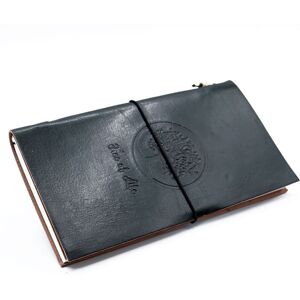 KDMD Handmade Leather Journal - Tree of Life - Green (80 pages) in Grey Grey KDMD Handmade Leather Journal - Tree of Life - Green (80 pages) in Grey Grey