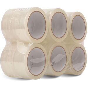 Neel Blue 48mm x 66m Clear BOPP Packing Tape, Transparent Adhesive Rolls - 12pcs Clear Neel Blue 48mm x 66m Clear BOPP Packing Tape, Transparent Adhesive Rolls - 12pcs Clear