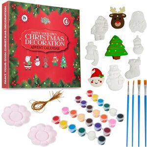 kreativekraft Men's Paint Your Own 24 Piece Ornament Advent Calendar Multicolor kreativekraft Men's Paint Your Own 24 Piece Ornament Advent Calendar Multicolor