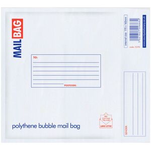 County Stationery Polythene Bubble Envelope Mail Bags (Pack Of 10) in White White County Stationery Polythene Bubble Envelope Mail Bags (Pack Of 10) in White White
