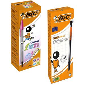 Bic Matic Original Mechanical Pencils 12 Pack & Cristal Fun Pens 20 Packs Multicolor Bic Matic Original Mechanical Pencils 12 Pack & Cristal Fun Pens 20 Packs Multicolor