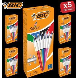 Bic 4 Colours Shine Ballpoint Pens Medium Point (1.0 mm) - Assorted Metallic Barrels, Box of 125 Packs Multicolor Bic 4 Colours Shine Ballpoint Pens Medium Point (1.0 mm) - Assorted Metallic Barrels, Box of 125 Packs Multicolor