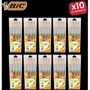 Bic Flex Assorted Fluorescent Highlighters - 10 Packs Multicolor Bic Flex Assorted Fluorescent Highlighters - 10 Packs Multicolor