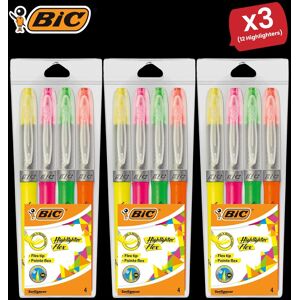 Bic Flex Assorted Fluorescent Highlighters - 3 Packs Multicolor Bic Flex Assorted Fluorescent Highlighters - 3 Packs Multicolor