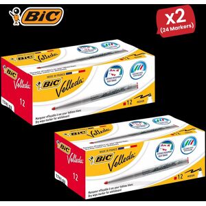 Bic Velleda 1741 Whiteboard Drywipe Markers Red - Box of 12 - 2 Packs Multicolor Bic Velleda 1741 Whiteboard Drywipe Markers Red - Box of 12 - 2 Packs Multicolor