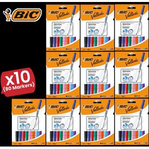 Bic Velleda 1741 Whiteboard Drywipe Assorted Marker - 10 Packs Multicolor Bic Velleda 1741 Whiteboard Drywipe Assorted Marker - 10 Packs Multicolor