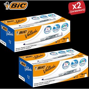 Bic Velleda 1741 Whiteboard Drywipe Markers Blue - Box of 12 - 2 Packs Multicolor Bic Velleda 1741 Whiteboard Drywipe Markers Blue - Box of 12 - 2 Packs Multicolor