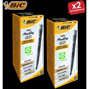 Bic Pocket Permanent Black Bullet Tip Marker (Pack of 12) 8209021 - 2 Packs Multicolor Bic Pocket Permanent Black Bullet Tip Marker (Pack of 12) 8209021 - 2 Packs Multicolor