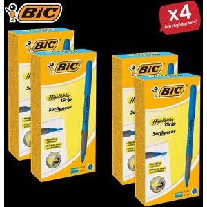 Bic Briteliner Grip Highlighter Pen Blue - Pack of 12 - 4 Packs Multicolor Bic Briteliner Grip Highlighter Pen Blue - Pack of 12 - 4 Packs Multicolor