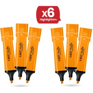 Bic Flat Highlighter Marker Neon Orange, Chisel Tip 1.2-4.6mm, Quick Dry Multicolor Bic Flat Highlighter Marker Neon Orange, Chisel Tip 1.2-4.6mm, Quick Dry Multicolor