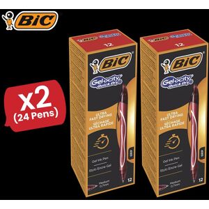 Bic Gel-ocity Quick Dry Med Rollerball Red PK12 - 2 Packs Multicolor Bic Gel-ocity Quick Dry Med Rollerball Red PK12 - 2 Packs Multicolor