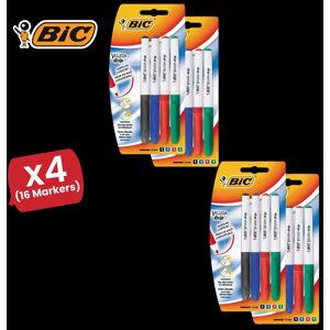 Bic Velleda Grip Whiteboard Markers Assorted - Pack of 4 - 4 Packs Multicolor Bic Velleda Grip Whiteboard Markers Assorted - Pack of 4 - 4 Packs Multicolor