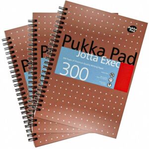 Pukka A4 300 Page Metallic Jotta - Lined Pack of 3 Multicolor Pukka A4 300 Page Metallic Jotta - Lined Pack of 3 Multicolor