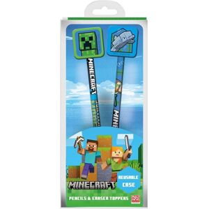 Minecraft Icon Pencil & Topper Pack of 2 in Light Blue Light Blue Minecraft Icon Pencil & Topper Pack of 2 in Light Blue Light Blue