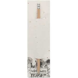 MidOcean Penseed Wild Flowers Seed Paper Pencil With Eraser in White White MidOcean Penseed Wild Flowers Seed Paper Pencil With Eraser in White White
