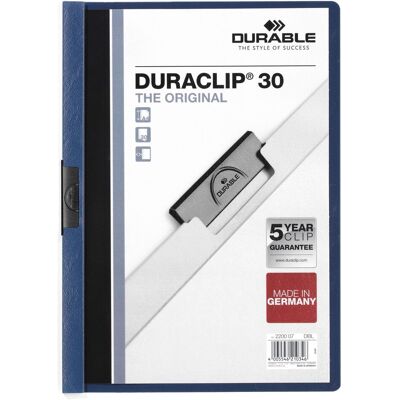 Durable DURACLIP 30 Sheet Document Clip File Folder 25 Pack A4 Dark Blue Dark Blue Durable DURACLIP 30 Sheet Document Clip File Folder 25 Pack A4 Dark Blue Dark Blue