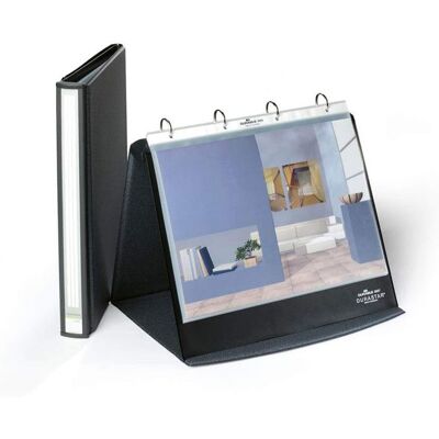 Durable Durastar Table Flipchart Stand, A4 Landscape Format, Grey Colour, ideal For Presentations & Meetings in White White Durable Durastar Table Flipchart Stand, A4 Landscape Format, Grey Colour, ideal For Presentations & Meetings in White White