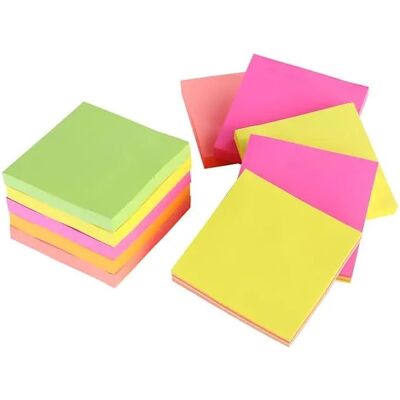 KAV Neon Block Cube Pad Memo Sticky Notes Multicolor KAV Neon Block Cube Pad Memo Sticky Notes Multicolor