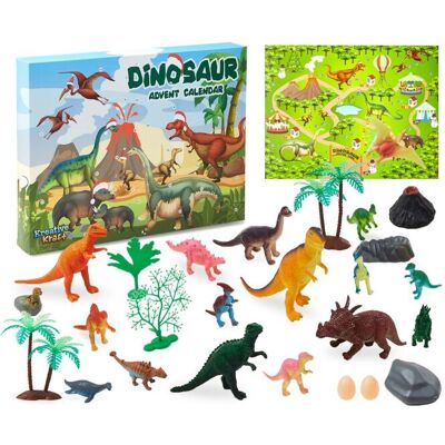 kreativekraft Dinosaur Christmas Advent Calendar Multicolor kreativekraft Dinosaur Christmas Advent Calendar Multicolor