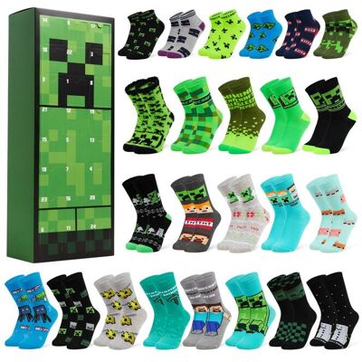 Minecraft Socks Advent Calendar 2024 Multicolor Minecraft Socks Advent Calendar 2024 Multicolor